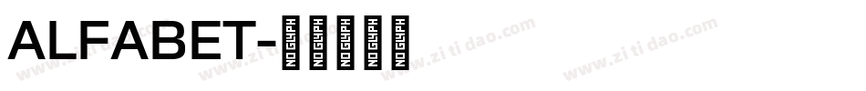 ALFABET字体转换