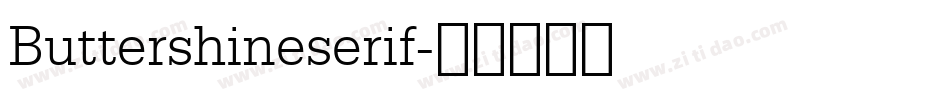 Buttershineserif字体转换
