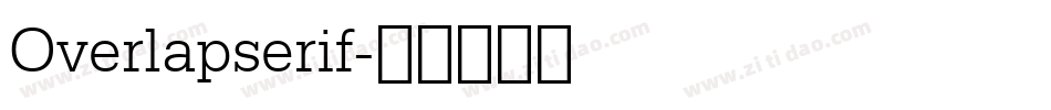 Overlapserif字体转换