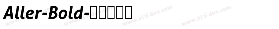 Aller-Bold字体转换