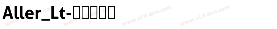Aller_Lt字体转换