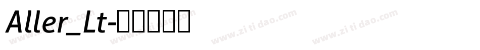 Aller_Lt字体转换