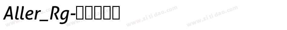 Aller_Rg字体转换