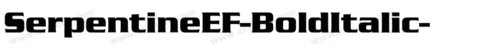 SerpentineEF-BoldItalic字体转换