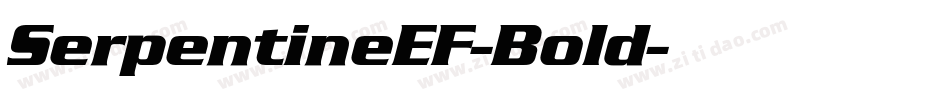 SerpentineEF-Bold字体转换