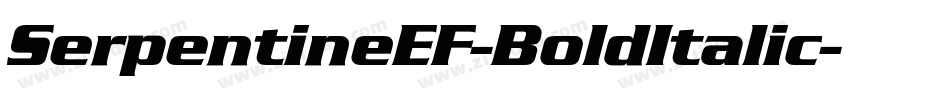 SerpentineEF-BoldItalic字体转换