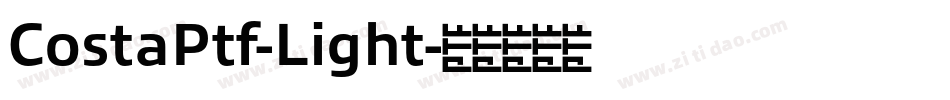 CostaPtf-Light字体转换