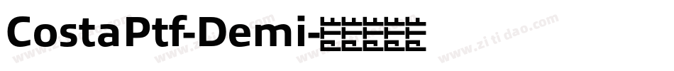 CostaPtf-Demi字体转换
