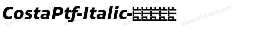 CostaPtf-Italic字体转换