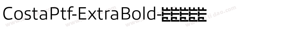 CostaPtf-ExtraBold字体转换