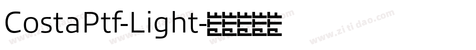 CostaPtf-Light字体转换