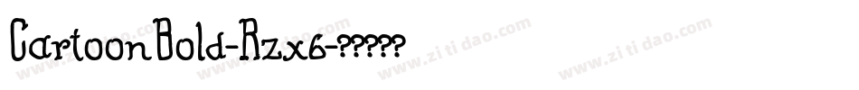 CartoonBold-Rzx6字体转换