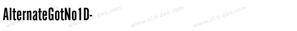 AlternateGotNo1D字体转换
