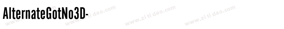 AlternateGotNo3D字体转换