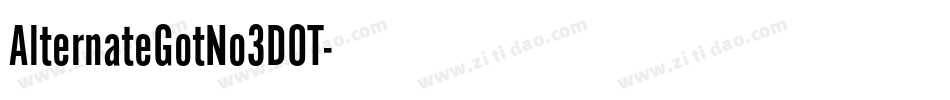 AlternateGotNo3DOT字体转换
