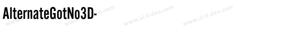 AlternateGotNo3D字体转换