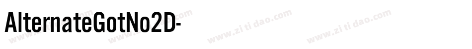 AlternateGotNo2D字体转换