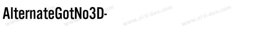 AlternateGotNo3D字体转换