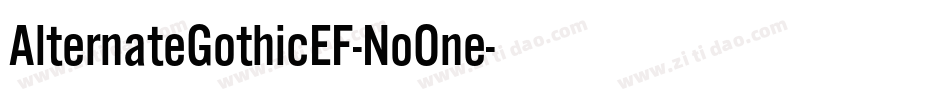 AlternateGothicEF-NoOne字体转换