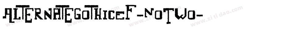 AlternateGothicEF-NoTwo字体转换