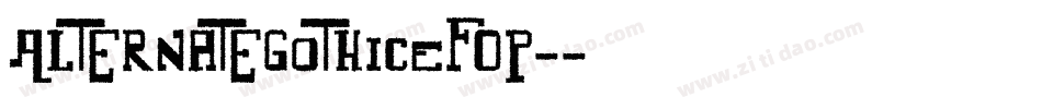 AlternateGothicEFOP-字体转换