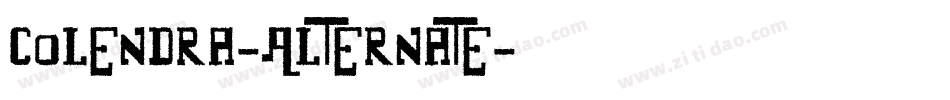 Colendra-Alternate字体转换