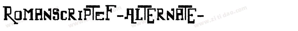 RomanScriptEF-Alternate字体转换