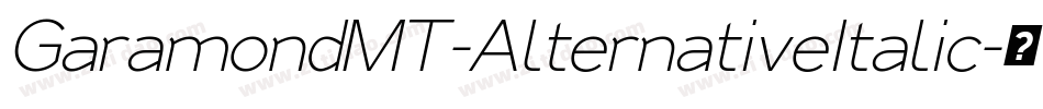 GaramondMT-AlternativeItalic字体转换