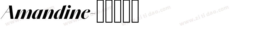 Amandine字体转换