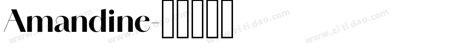 Amandine字体转换