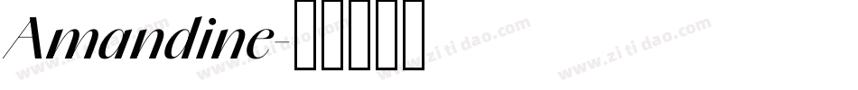 Amandine字体转换