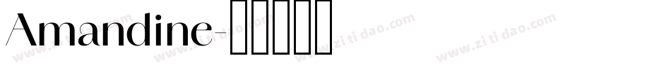 Amandine字体转换