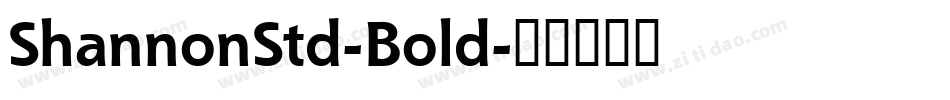 ShannonStd-Bold字体转换