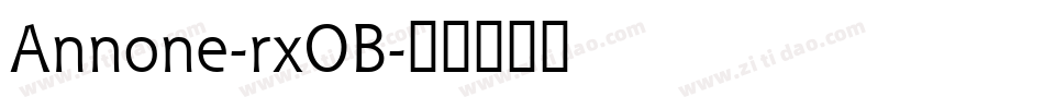 Annone-rxOB字体转换