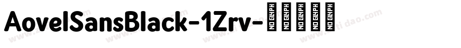 AovelSansBlack-1Zrv字体转换