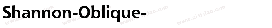 Shannon-Oblique字体转换