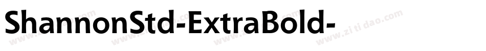 ShannonStd-ExtraBold字体转换