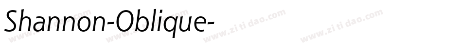 Shannon-Oblique字体转换