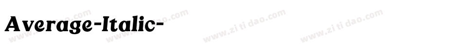 Average-Italic字体转换