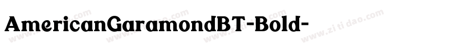 AmericanGaramondBT-Bold字体转换