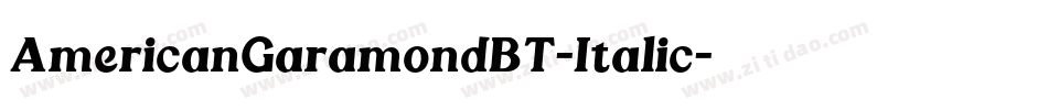 AmericanGaramondBT-Italic字体转换