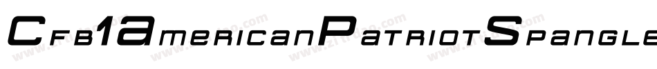 Cfb1AmericanPatriotSpangle2BoldItalic-AjG2字体转换