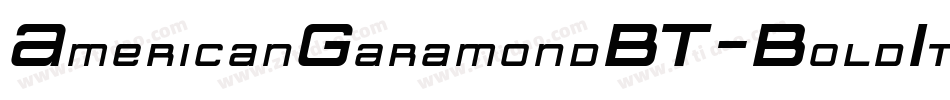 AmericanGaramondBT-BoldItalic字体转换