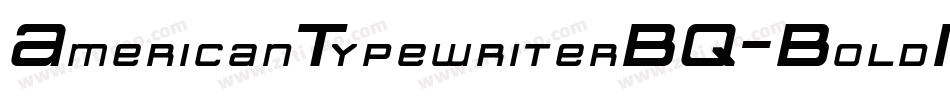 AmericanTypewriterBQ-BoldItalic字体转换