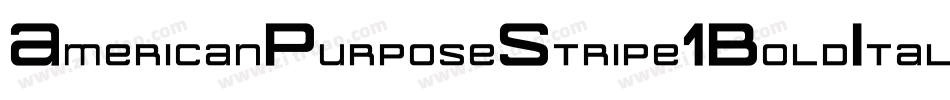 AmericanPurposeStripe1BoldItalic-OYB6字体转换