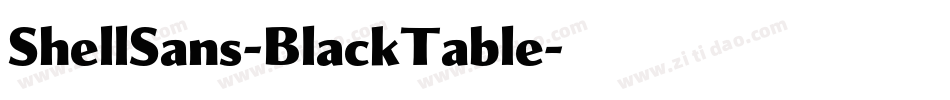 ShellSans-BlackTable字体转换