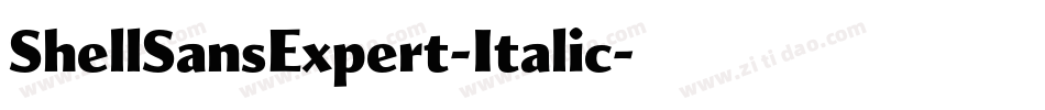ShellSansExpert-Italic字体转换