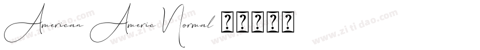 American-Americ-Normal字体转换
