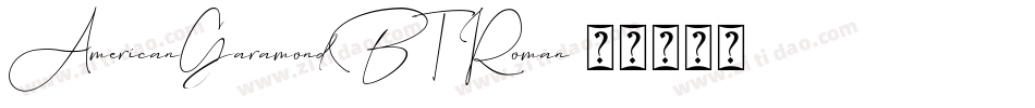 AmericanGaramondBT-Roman字体转换