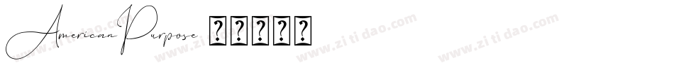AmericanPurpose字体转换